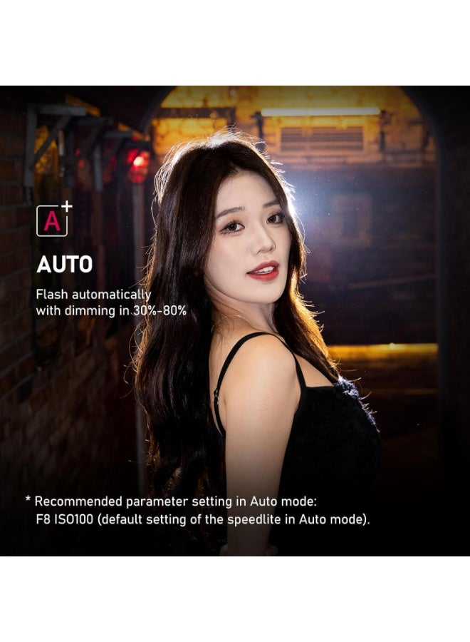 F32 Camera Flash, Camera Speedlite with GN32 / CCT 5600K for Canon/Fuji/Sony/Nikon/Panasonic Olympus Pentax and Other SLR Digital Cameras with Single Contact Hot Shoe, External Flash with Diffuser - view 5